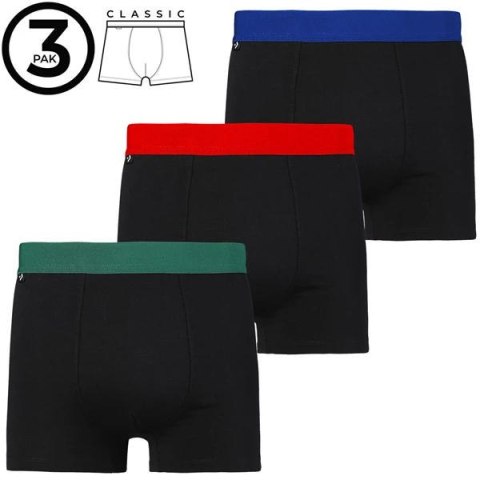 BOKSERKI MĘSKIE KLASYCZNE Z KOLOROWĄ GUMĄ MBX550-013/3 BOKSERKI MĘSKIE KLASYCZNE Z KOLOROWĄ GUMĄ MBX550-013/3
