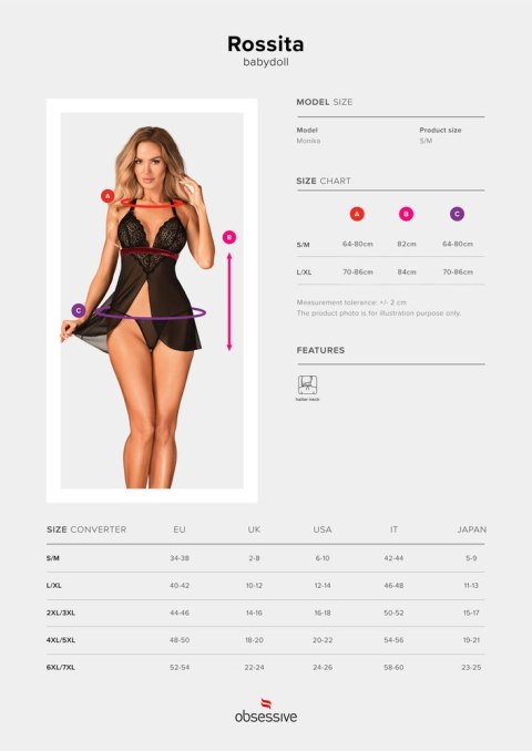 ROSSITA BABYDOLL KOSZULKA I STRINGI ROSSITA BABYDOLL KOSZULKA I STRINGI