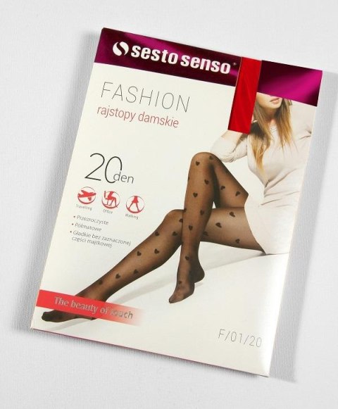 RAJSTOPY W SERDUSZKA FASHION F01 20 DEN RAJSTOPY W SERDUSZKA FASHION F01 20 DEN
