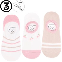 STOPKI DAMSKIE W PASTELOWE WZORY Z WIŚNIĄ CDB550-239/3