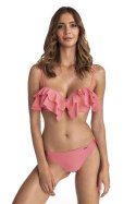 DWUCZĘŚCIOWY KOSTIUM KĄPIELOWY BIKINI Z FALBANKAMI BARDOTKA I MAJTKI BRAZYLIANY 383