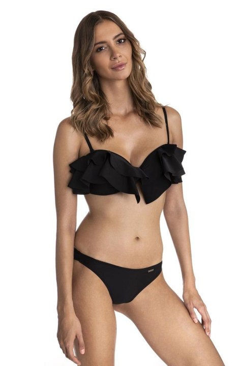 DWUCZĘŚCIOWY KOSTIUM KĄPIELOWY BIKINI Z FALBANKAMI BARDOTKA I MAJTKI BRAZYLIANY 383 DWUCZĘŚCIOWY KOSTIUM KĄPIELOWY BIKINI Z FALBANKAMI BARDOTKA I MAJTKI BRAZYLIANY 383