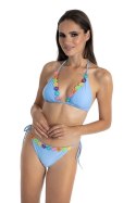 DWUCZĘŚCIOWY KOSTIUM KĄPIELOWY WIĄZANE BIKINI MIĘKKIE MISKI Z KOLOROWYMI KWIATKAMI 181