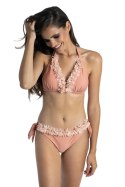 DWUCZĘŚCIOWY KOSTIUM KĄPIELOWY WIĄZANE BIKINI Z KWIATAMI 3D 184