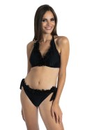 DWUCZĘŚCIOWY KOSTIUM KĄPIELOWY WIĄZANE BIKINI Z KWIATAMI 3D 184