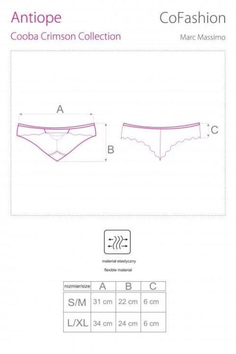 PANTY ANTIOPE CF 90390 COOBA CRIMSON COLLECTION PANTY ANTIOPE CF 90390 COOBA CRIMSON COLLECTION